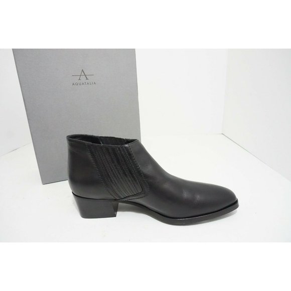 Aquatalia Fiore Waterproof Western Studded Chelsea Bootie Black Leather US 10 M - Picture 7 of 11